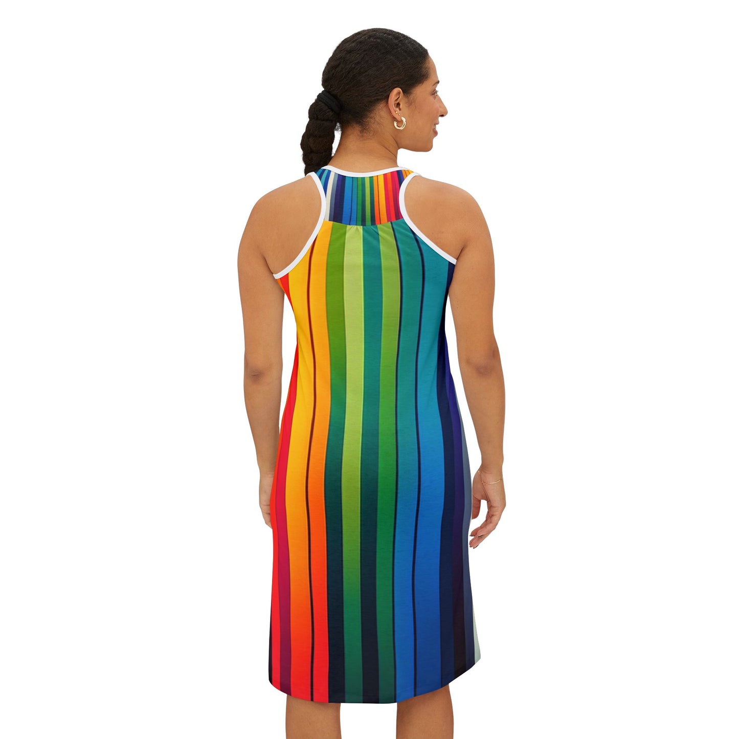 Women's Racerback Dress, Stripes