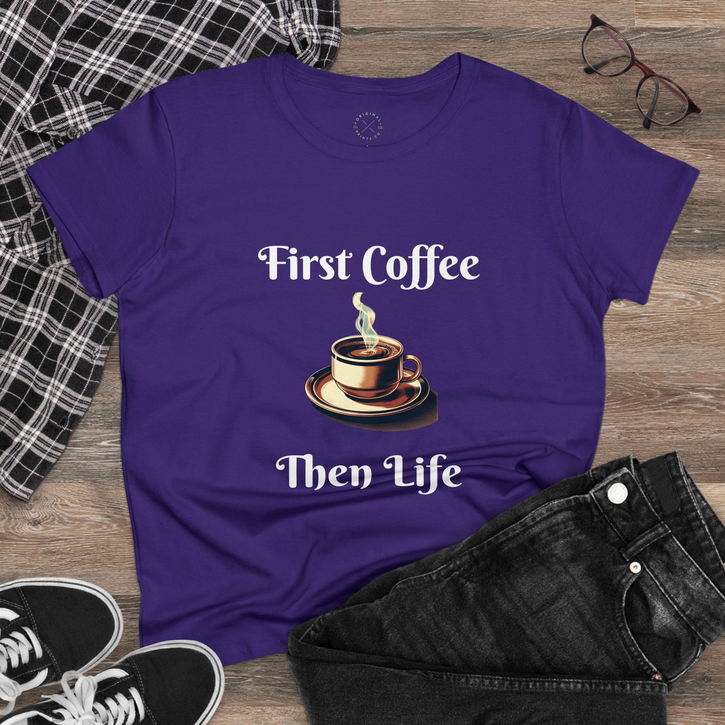 Women's Cotton Tee, Coffee