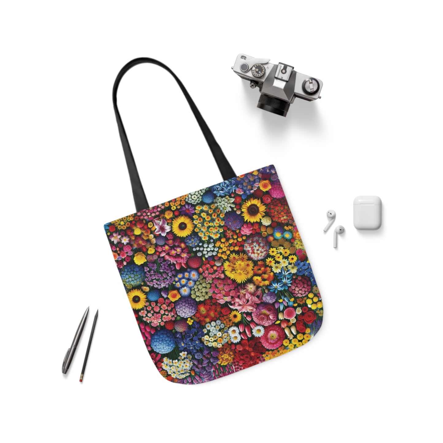 Canvas Tote Bag, Flowers