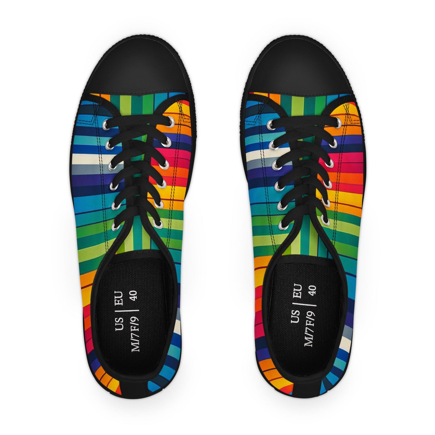 Vibrant Rainbow Women's Low Top Sneakers