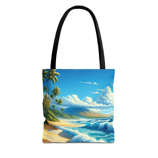 Palm Trees & Beach, Tote Bag