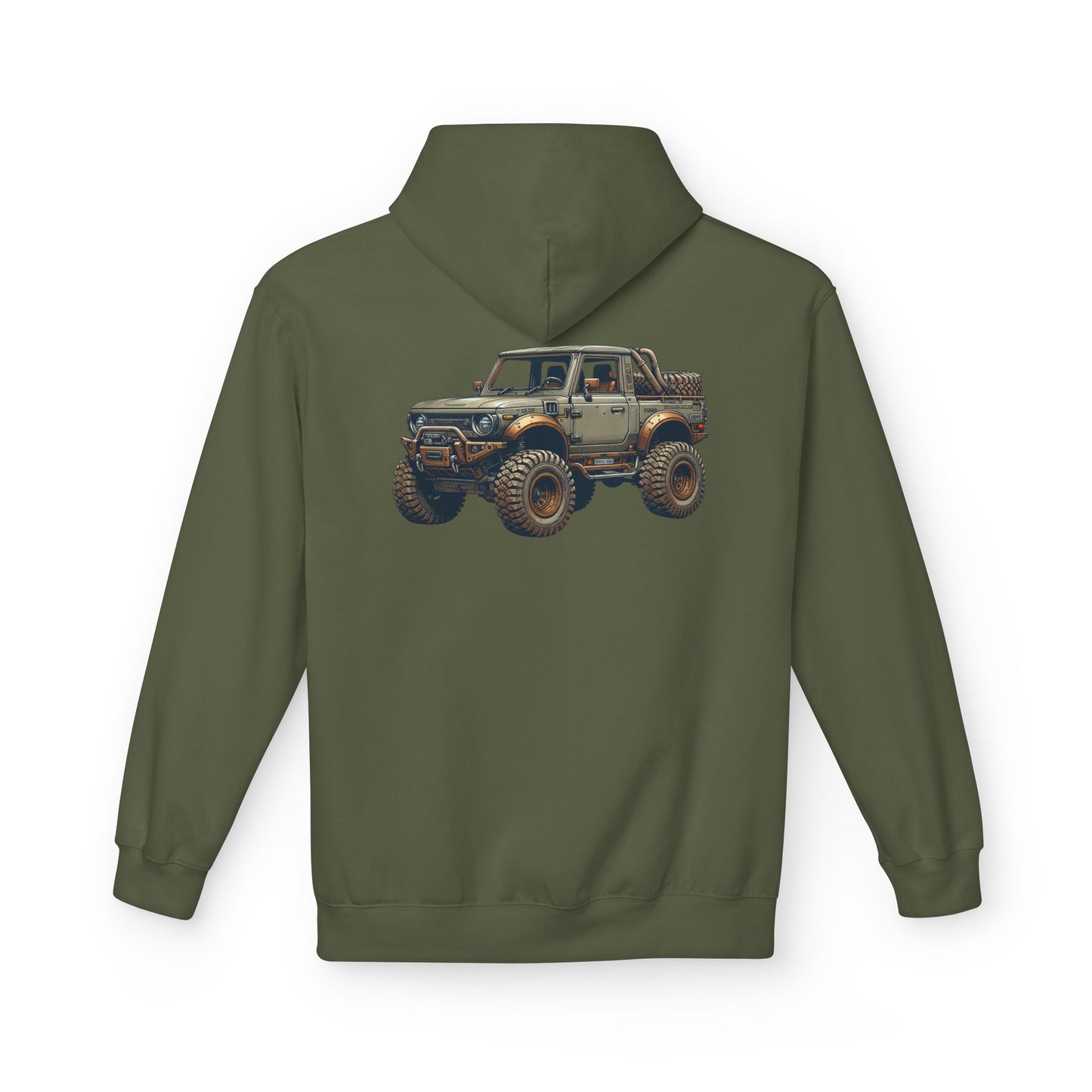 Mud Slinging Unisex Midweight Fleece Hoodie - Perfect for Off-Road Enthusiasts