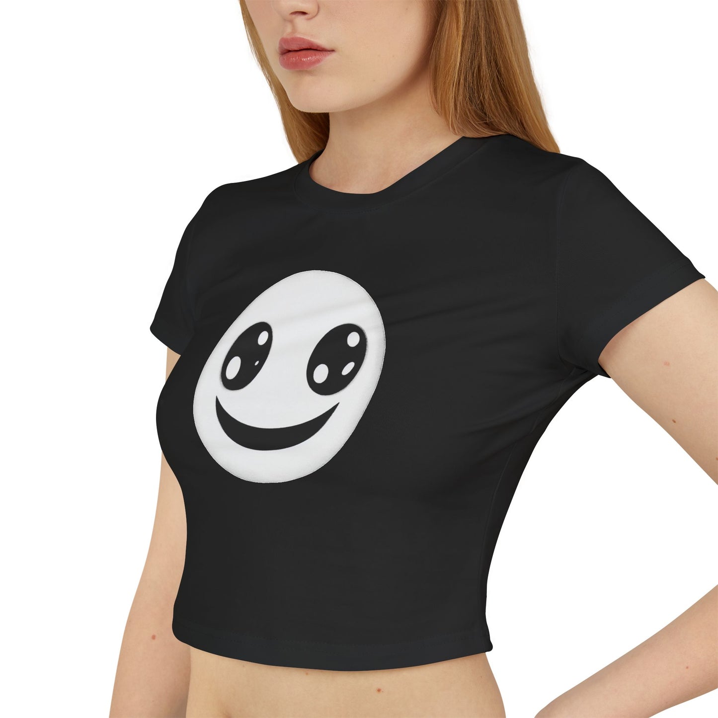 Smiley Face, Women's Baby Tee