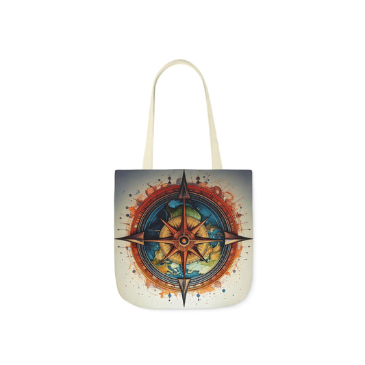 World Compass, Canvas Tote Bag.