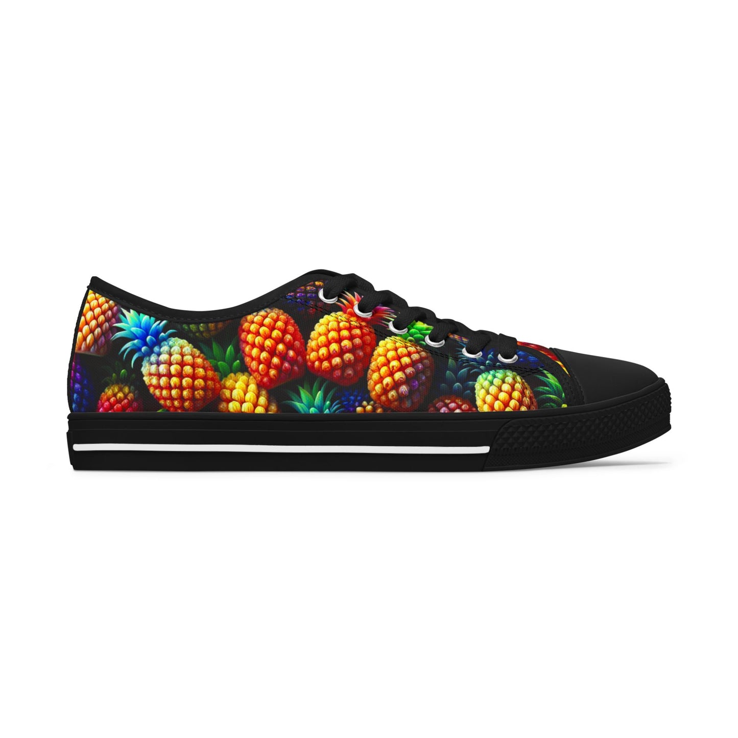 Pineapple Print Women's Low Top Sneakers