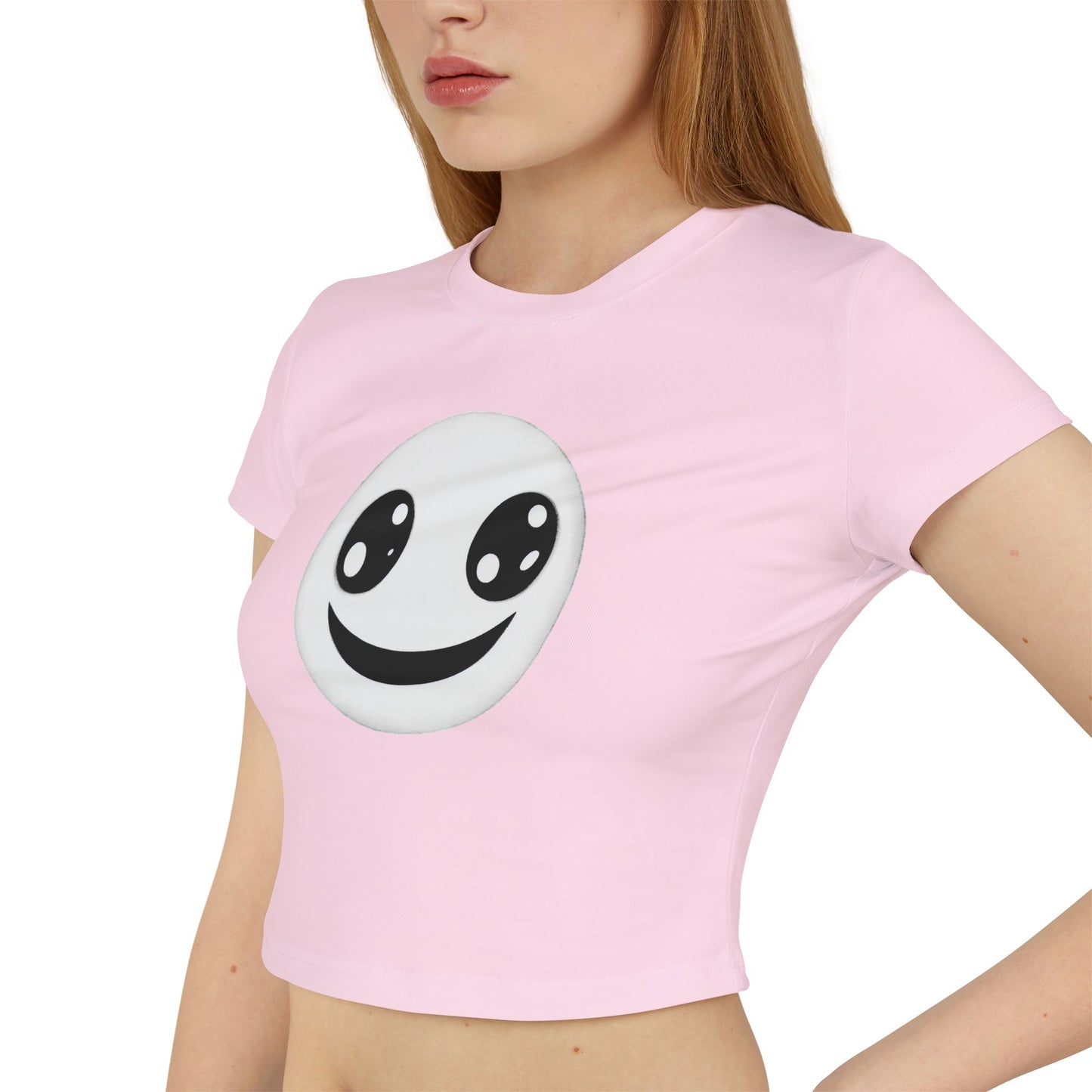 Smiley Face, Women's Baby Tee