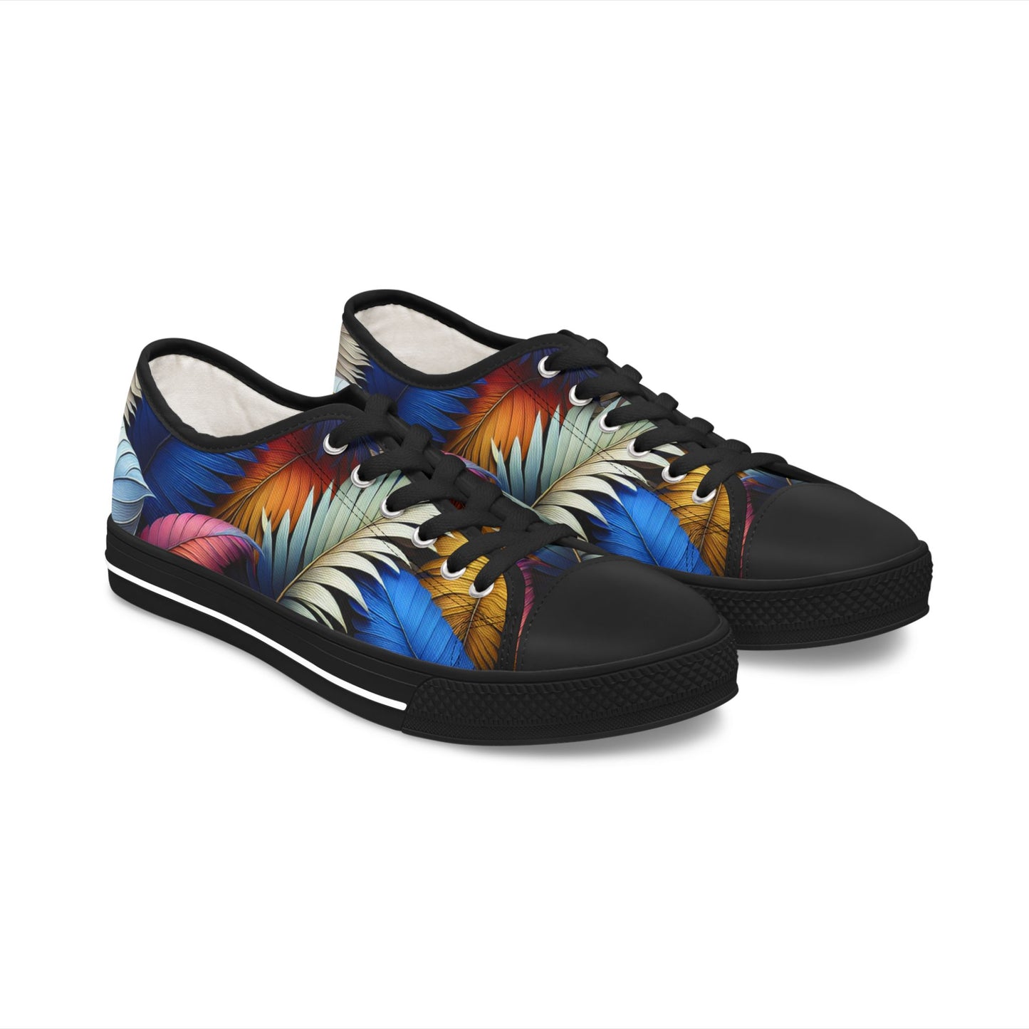 Tropical Printed Women's Low Top Sneakers