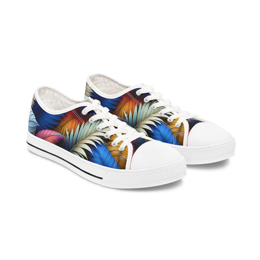 Tropical Printed Women's Low Top Sneakers