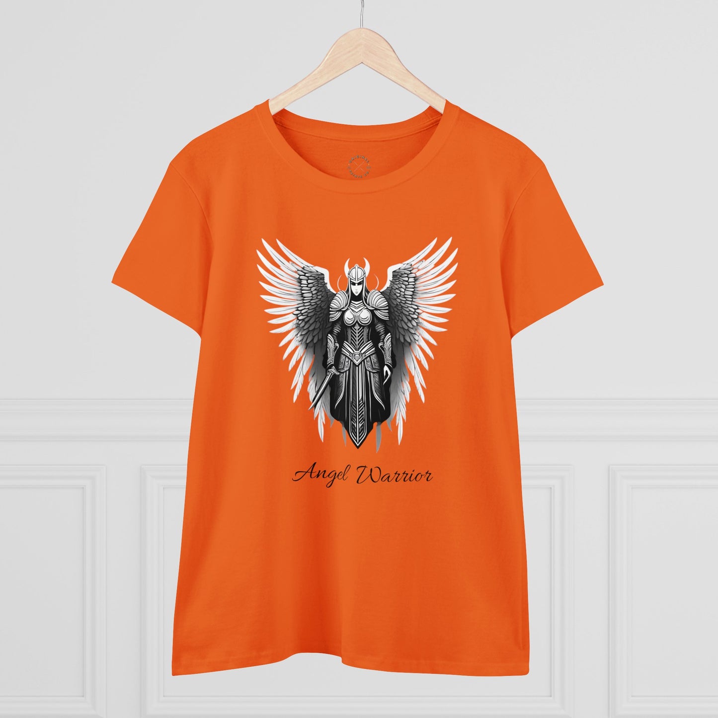 Women's Mid-weight Cotton Tee, Angel Warrior