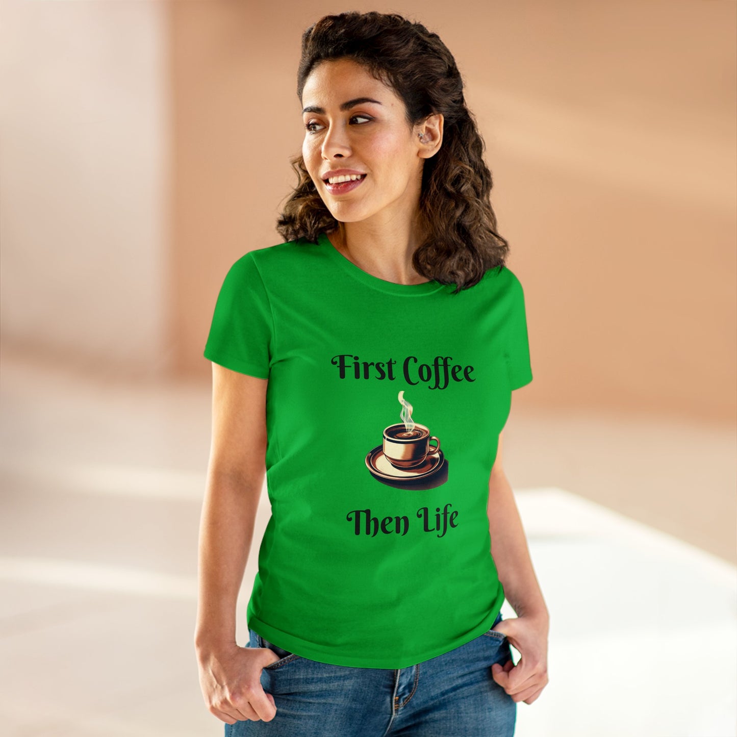 Women's Cotton Tee, Coffee