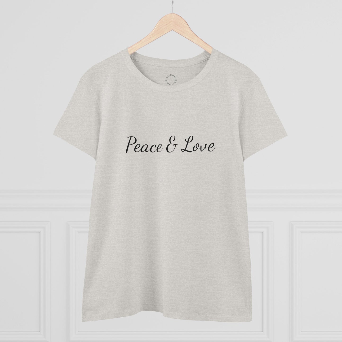 Peace & Love ,Women's Cotton Tee