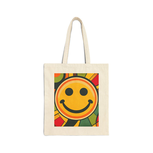 Smile, Cotton Canvas Tote Bag