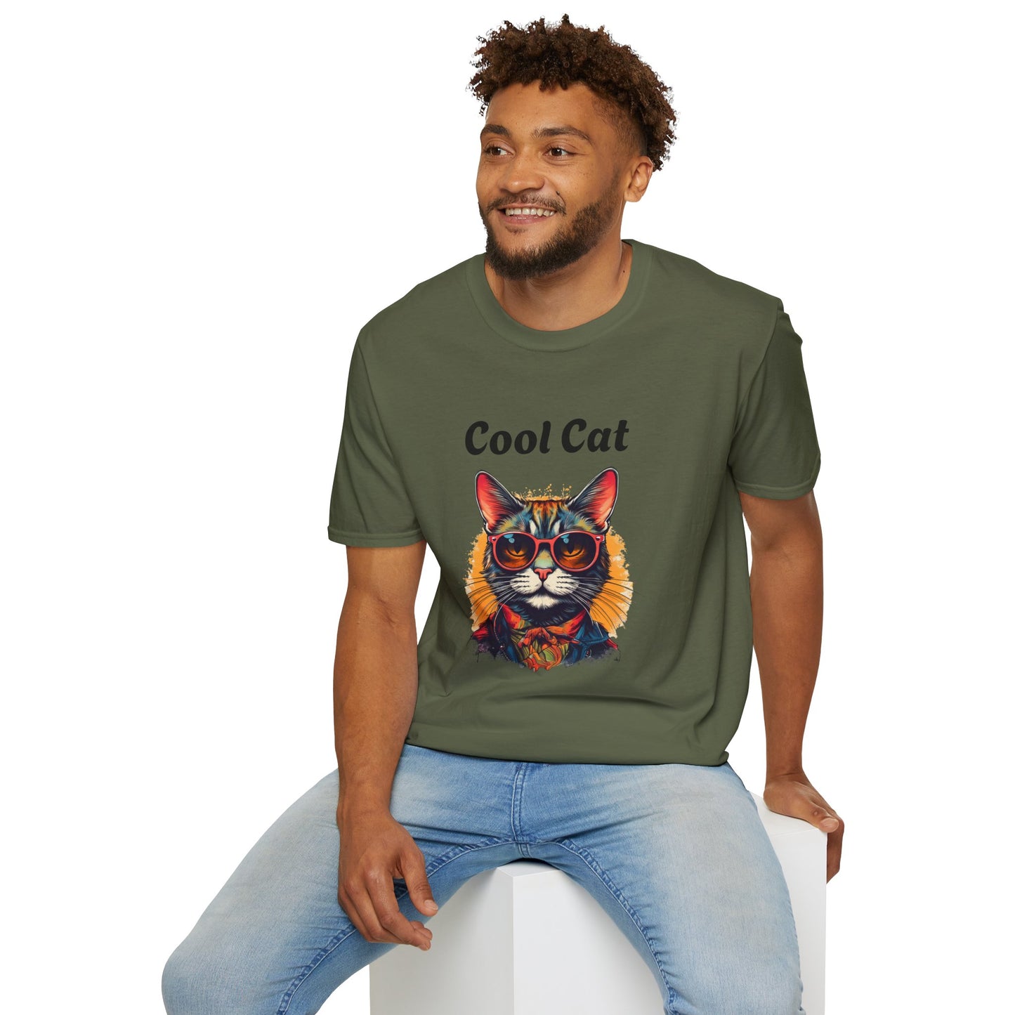 Cool Cat Unisex Softstyle T-Shirt