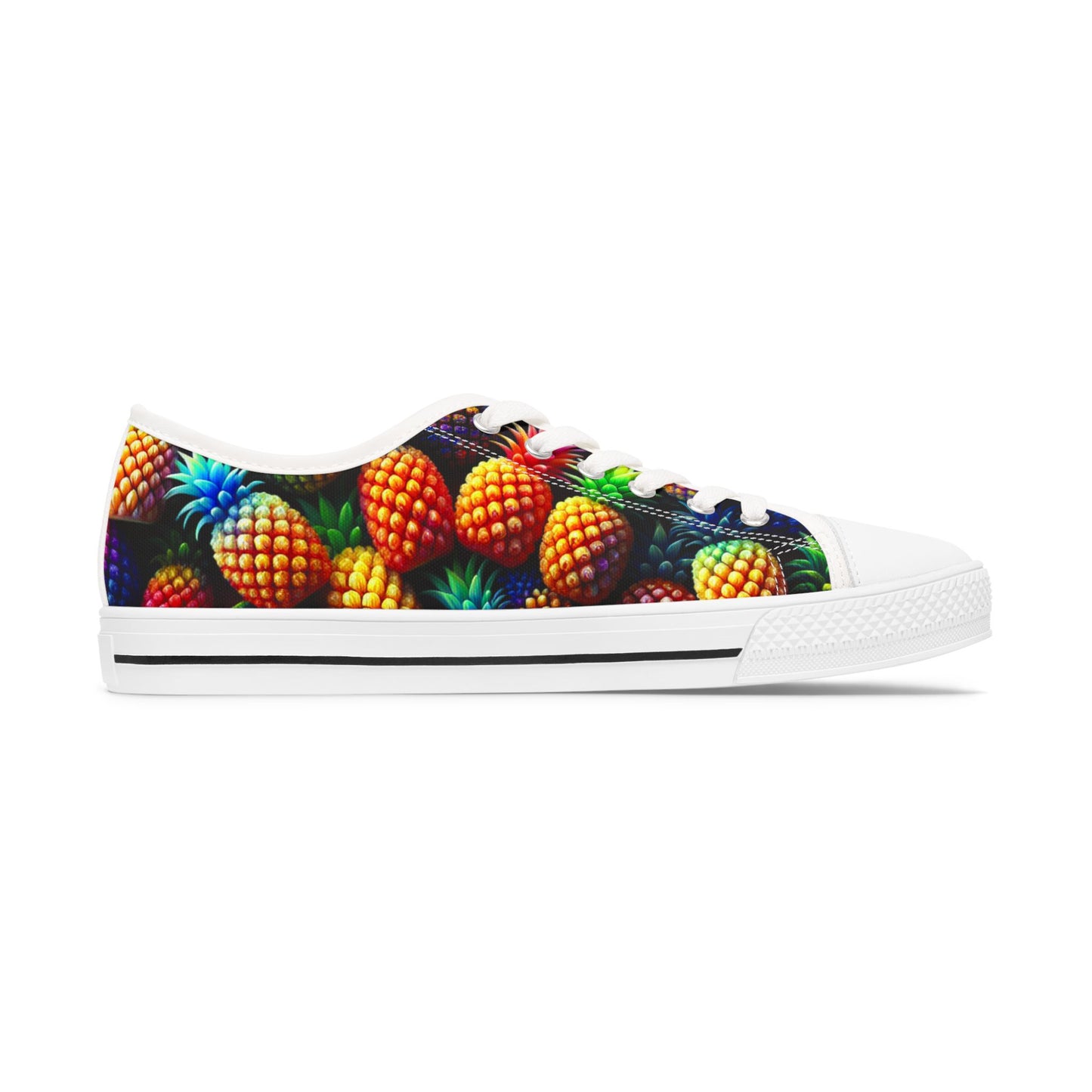 Pineapple Print Women's Low Top Sneakers