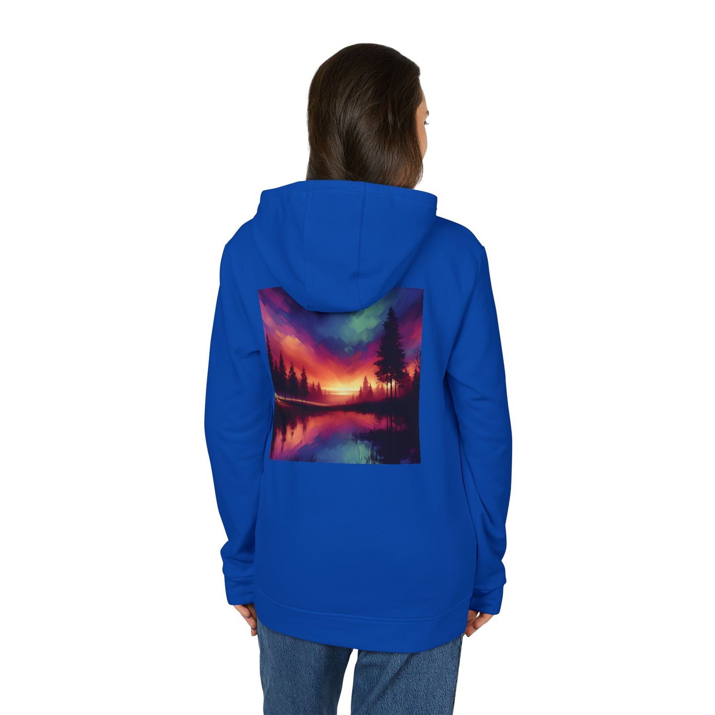 Adidas Unisex Fleece Hoodie,Abstract Sunrise,