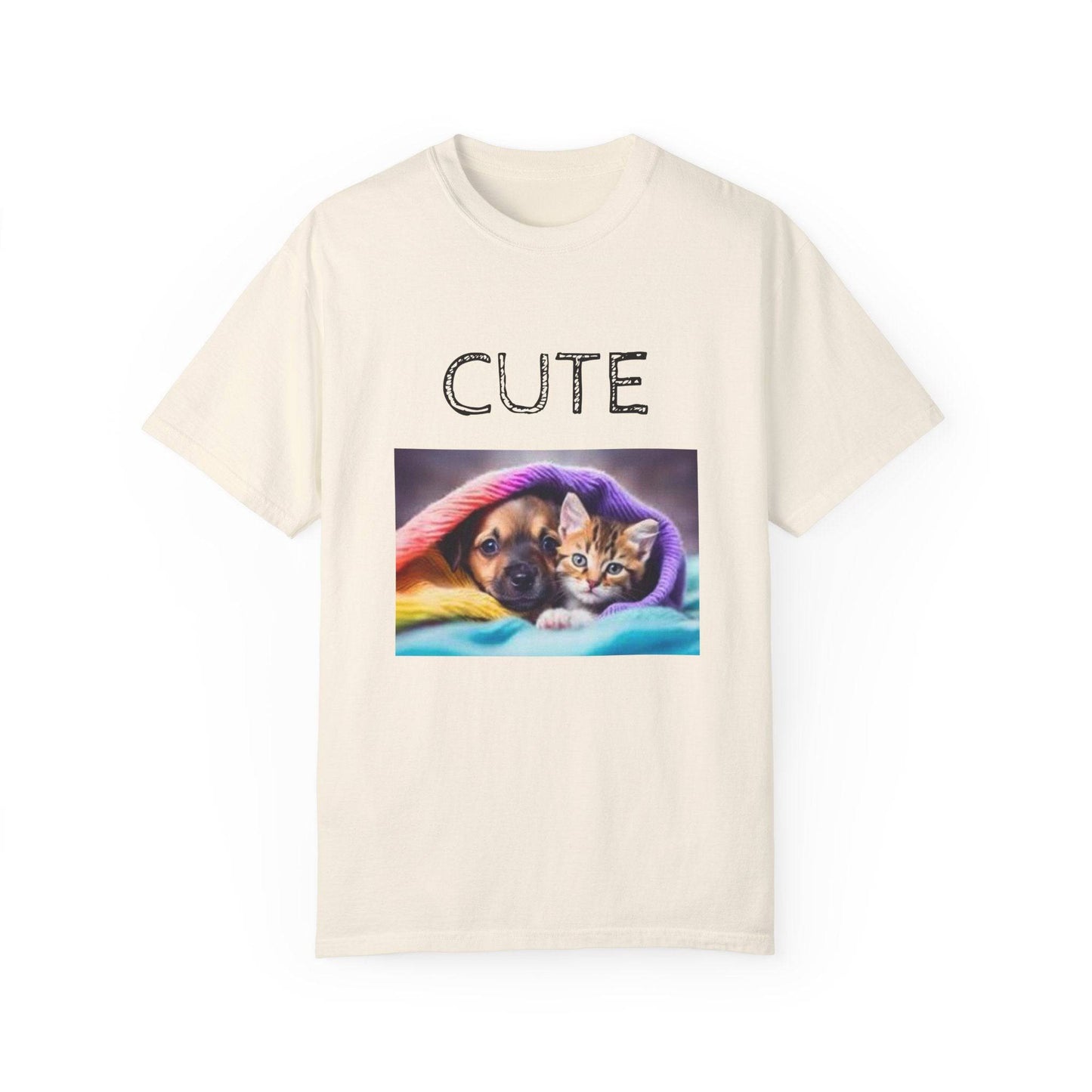 Unisex T-shirt, Cute Puppy & Kitten