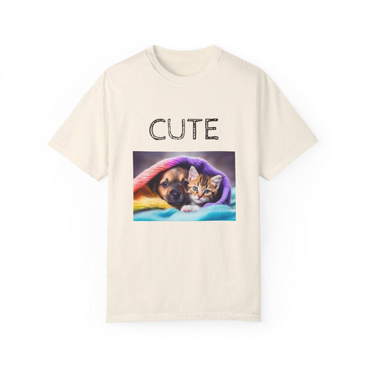 Unisex T-shirt, Cute Puppy & Kitten