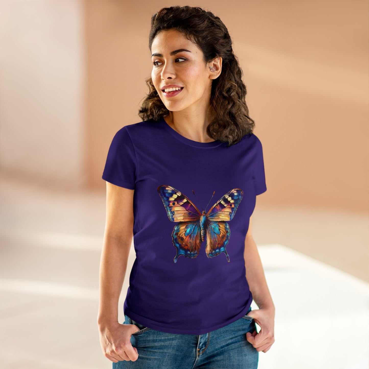 Women's Cotton Tee, Butterflies