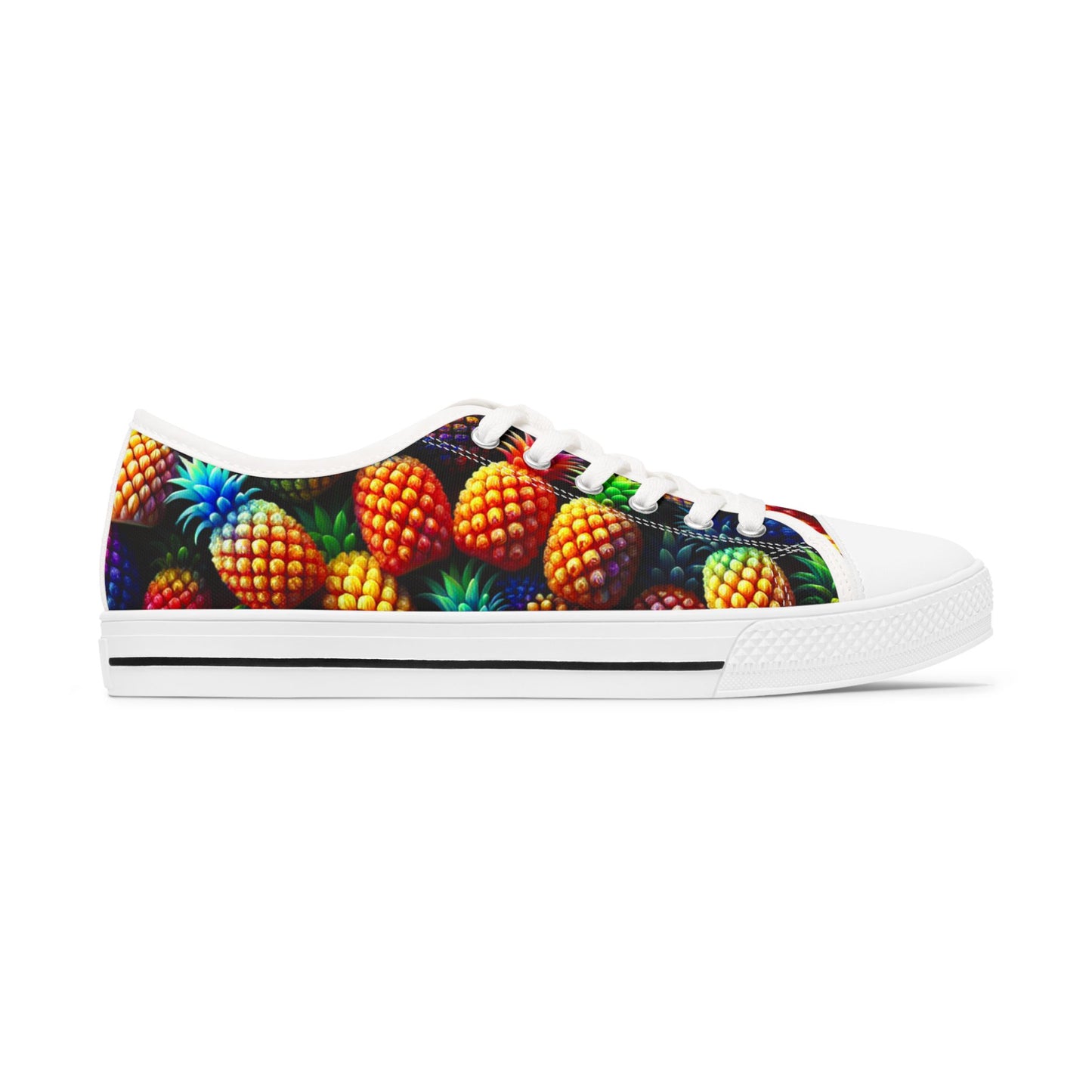 Pineapple Print Women's Low Top Sneakers