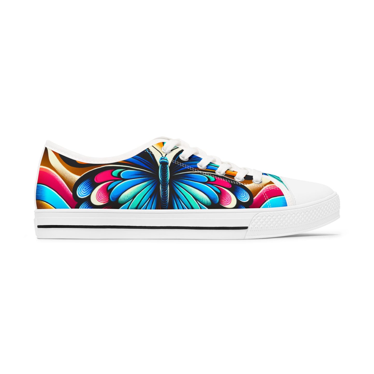 Colorful Butterfly Women's Low Top Sneakers