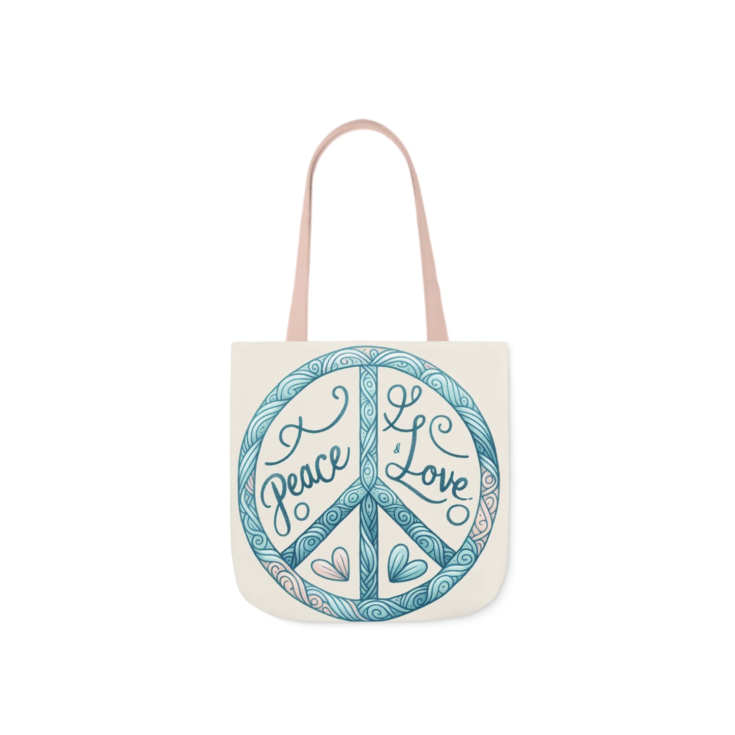 Peace & Love, Canvas Tote Bag.