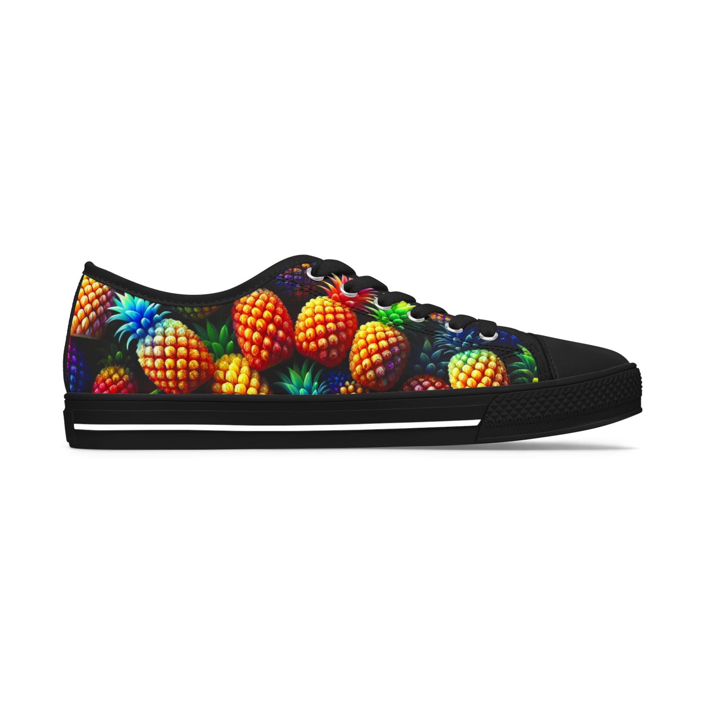 Pineapple Print Women's Low Top Sneakers