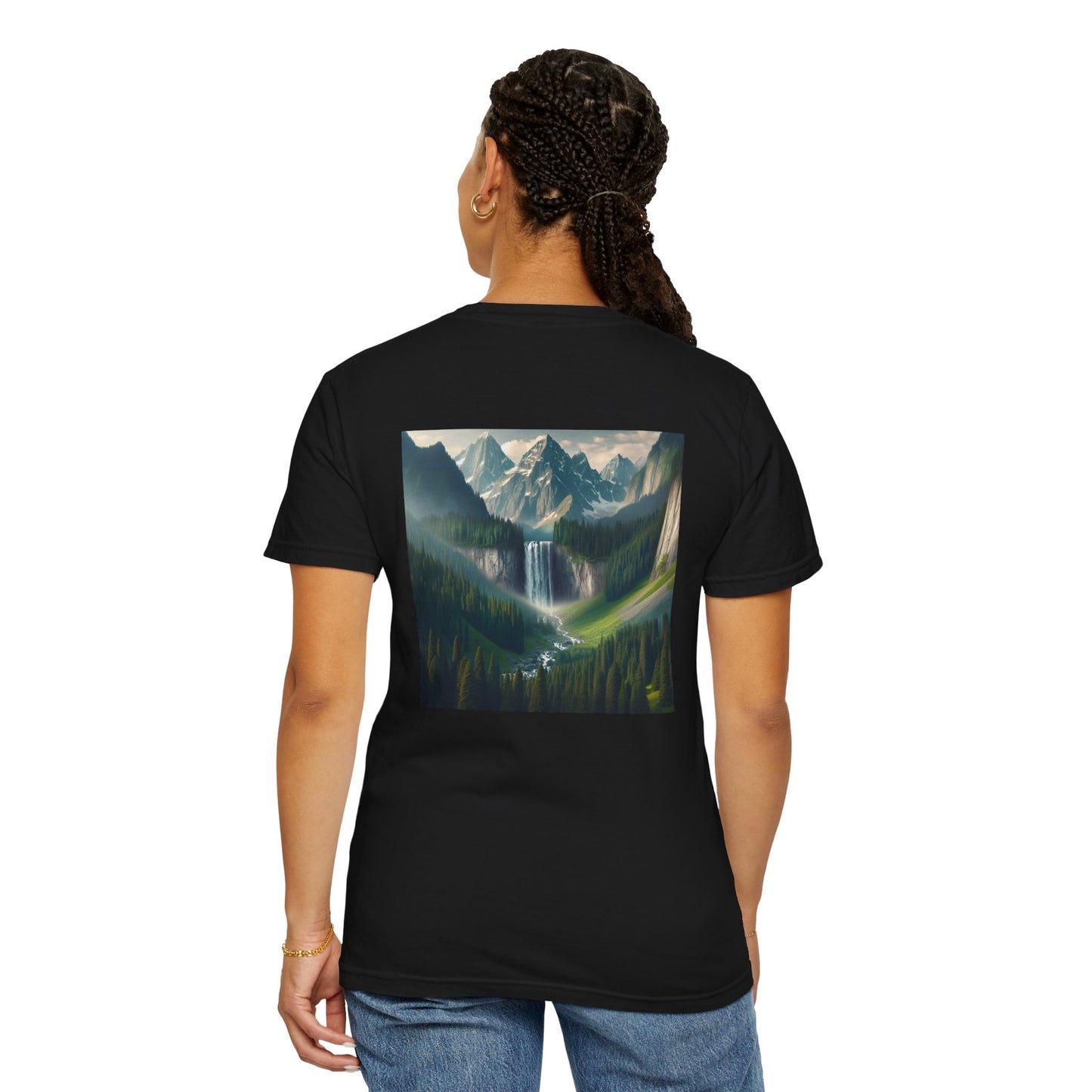 Hiking, Waterfall, Unisex T-shirt