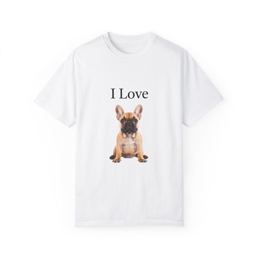 I Love, ( French Bull Dogs) Unisex T-shirt - Original Prints Co