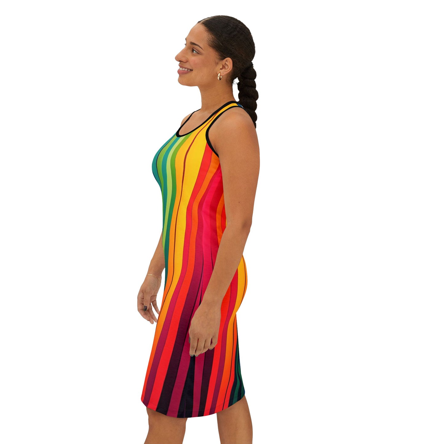 Women's Racerback Dress, Stripes