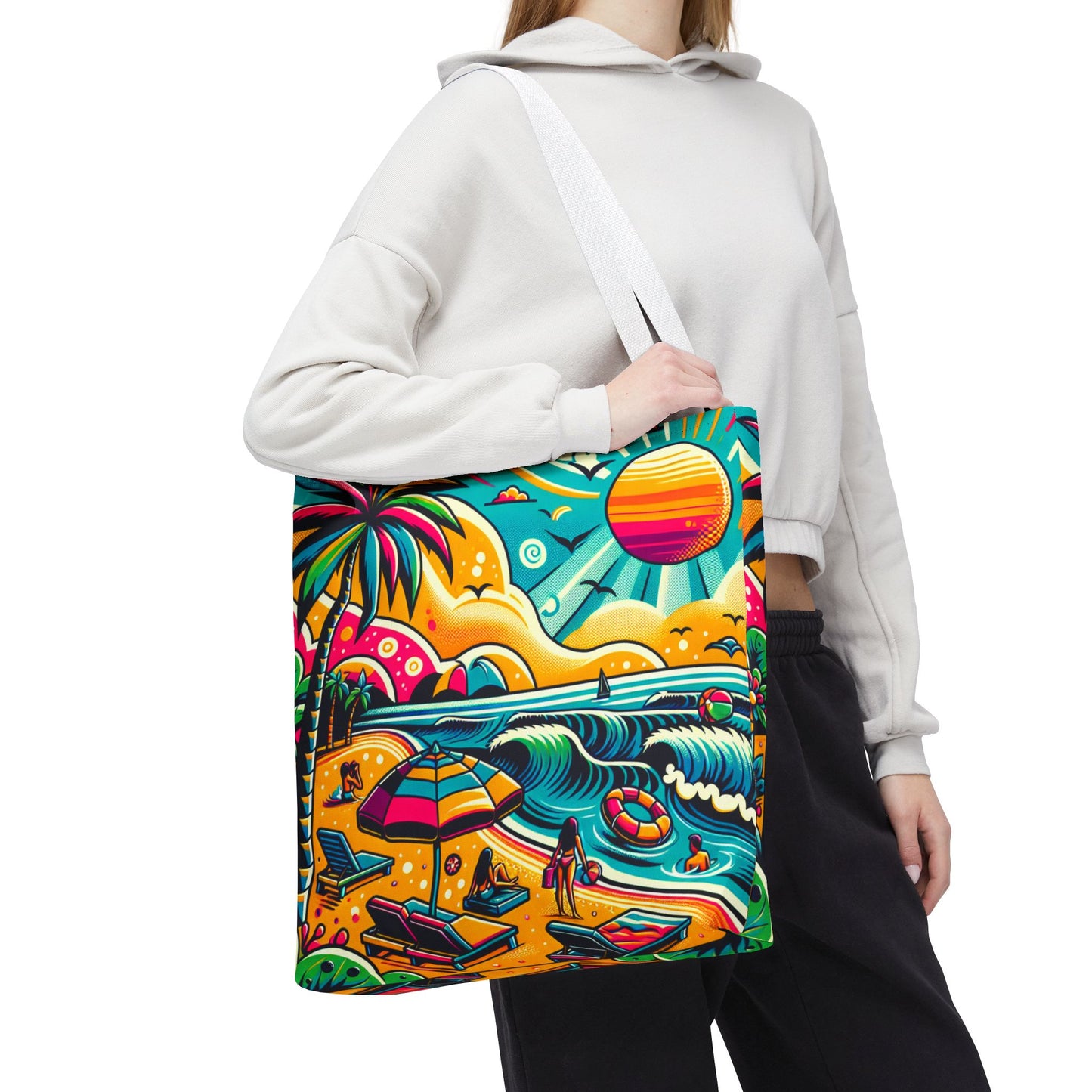 Tote Bag, Beach Print