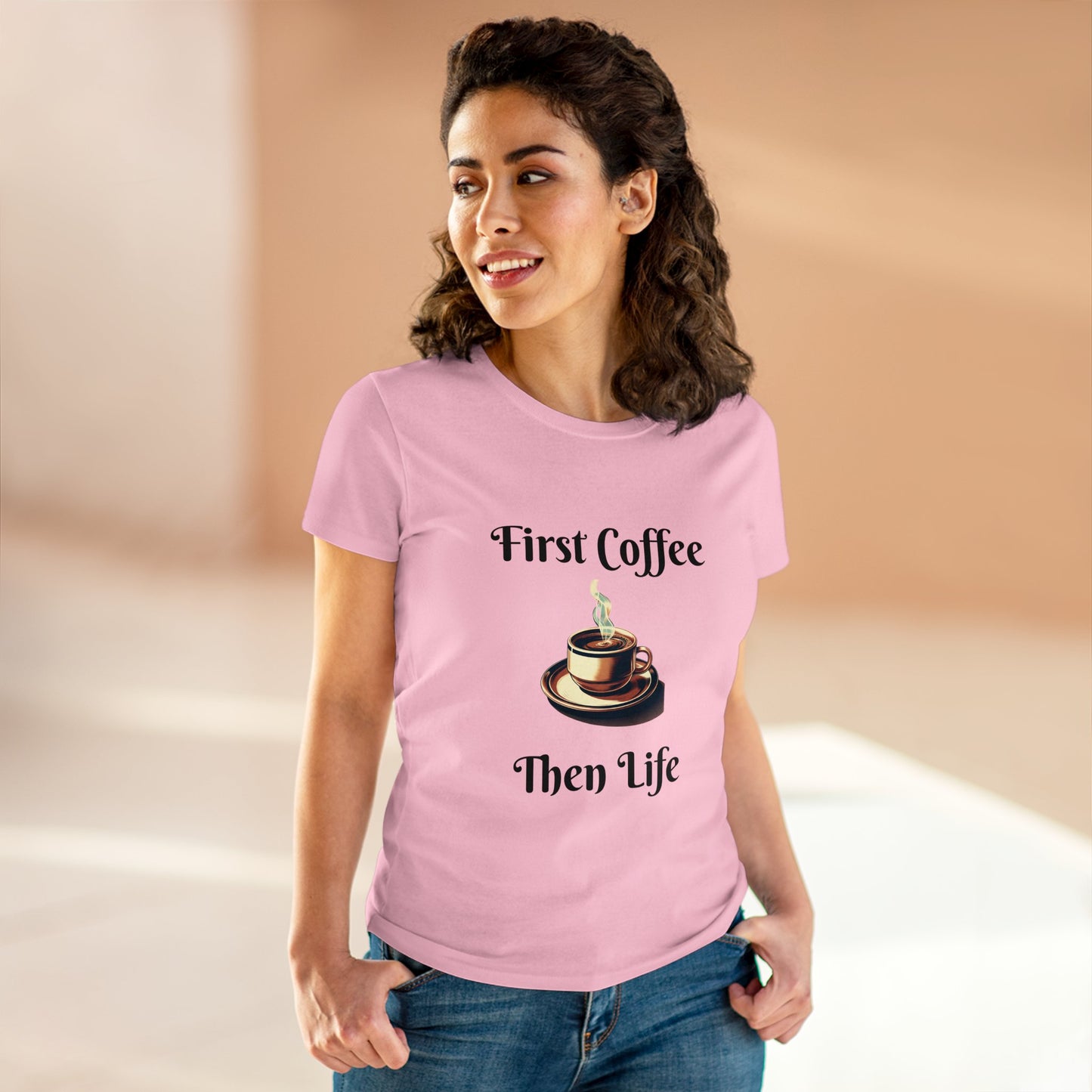 Women's Cotton Tee, Coffee