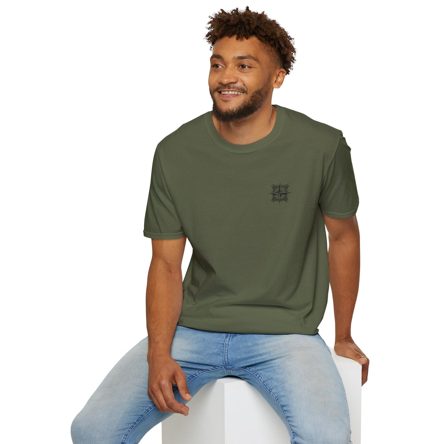 Adventure Compass Unisex Softstyle T-Shirt - Explore & Navigate Your Journey