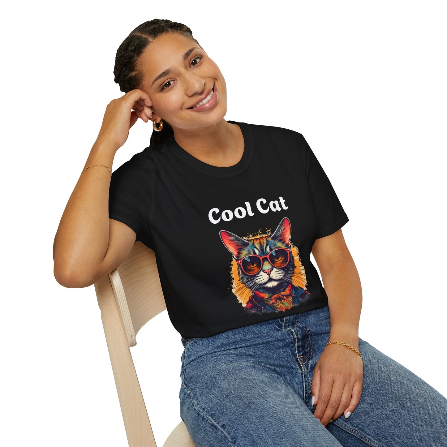 Cool Cat Unisex Softstyle T-Shirt