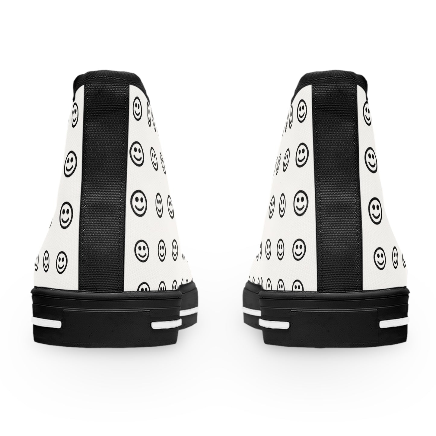 Smiley Print High Top Sneakers for Trendy Women