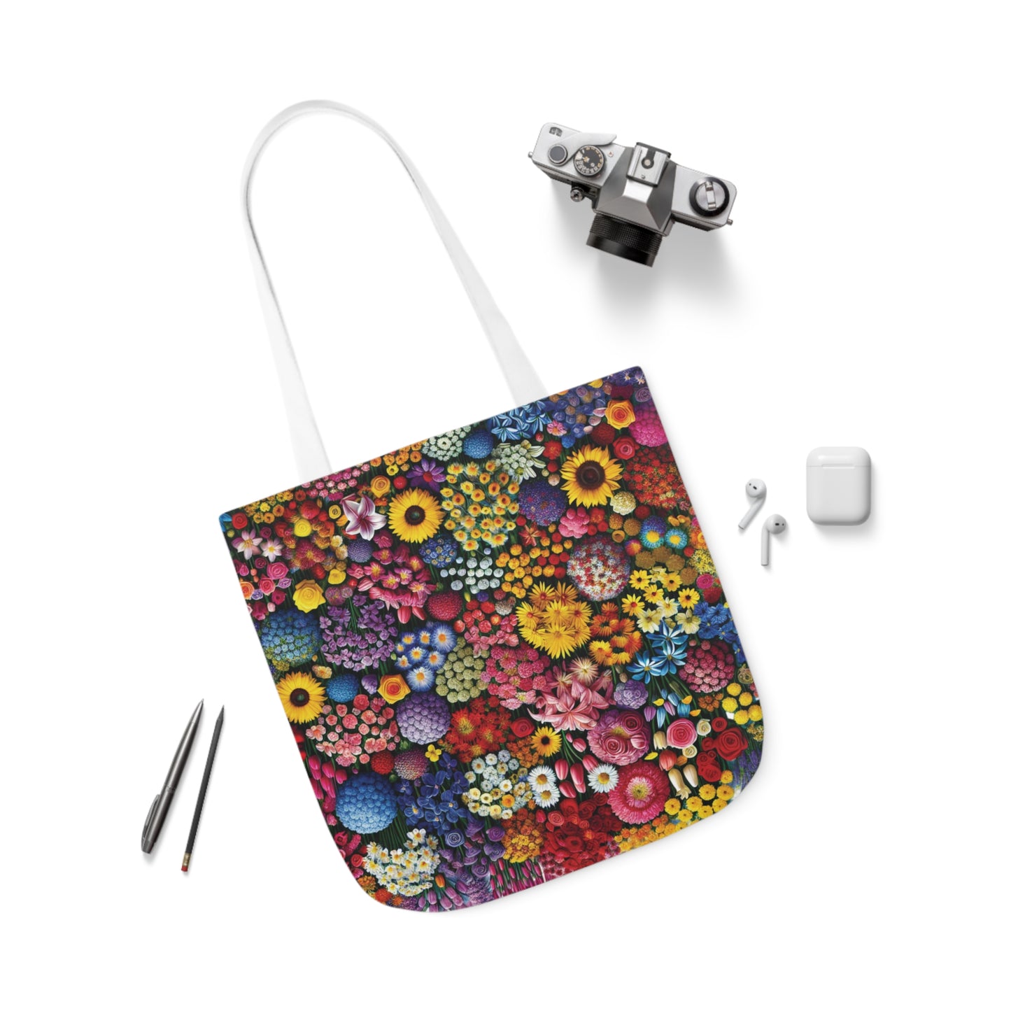 Canvas Tote Bag, Flowers