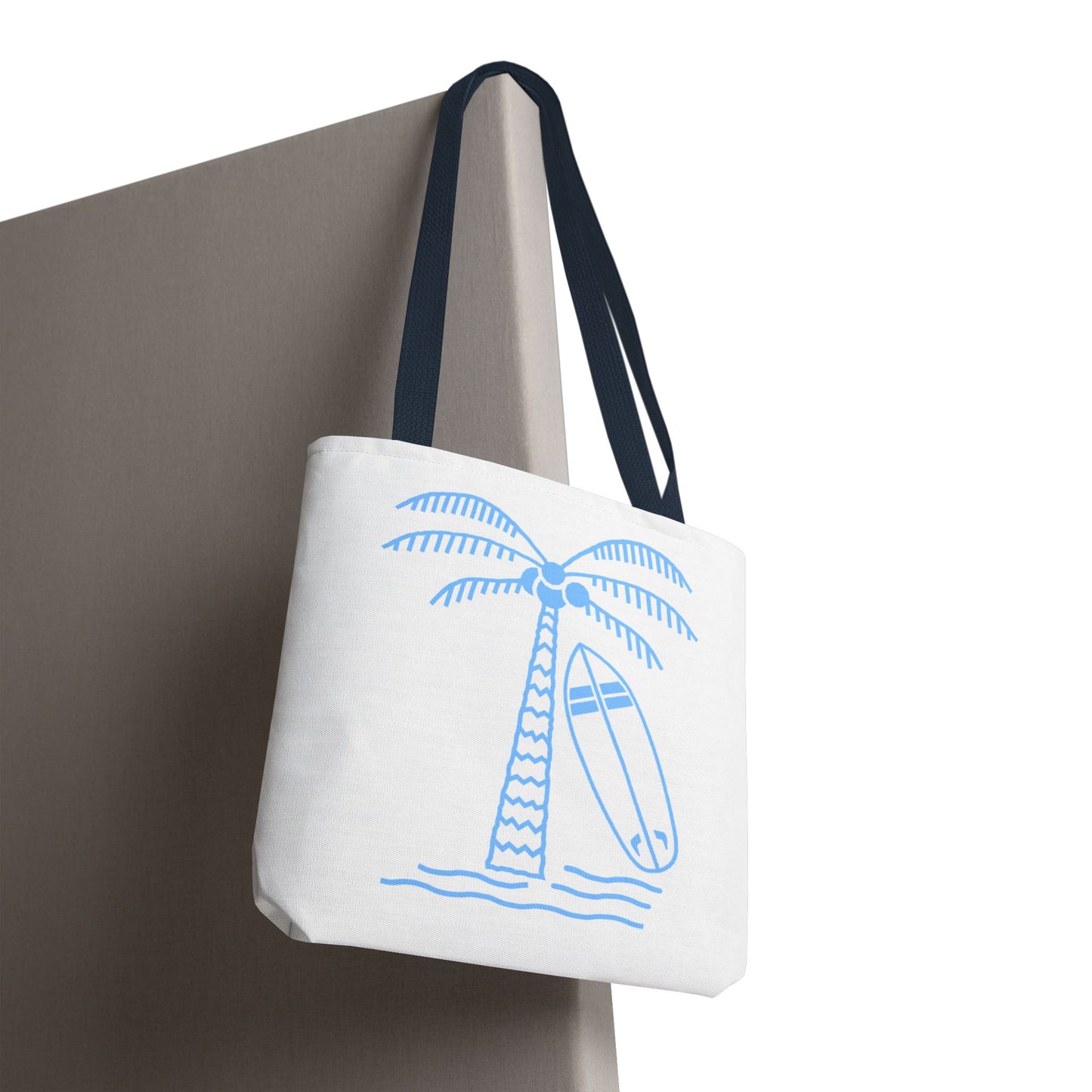 Palm Tree, Surf Board, Tote Bag