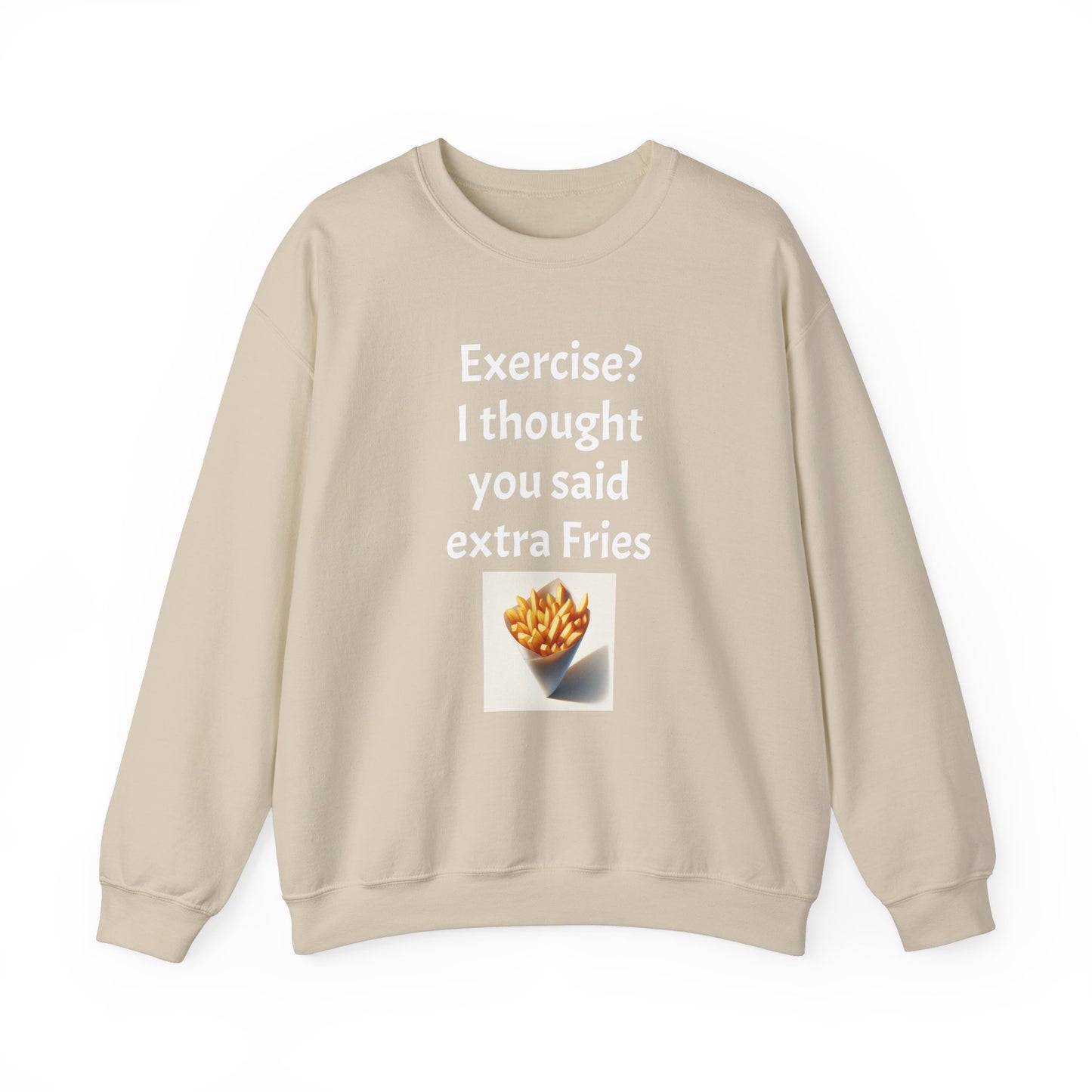 I thought you said extra Fries, Unisex Heavy Blend™ Crewneck Sweatshirt