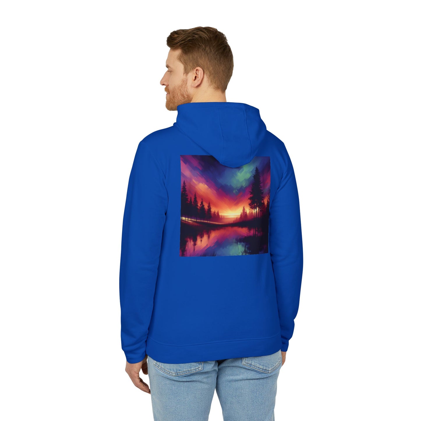 Adidas Unisex Fleece Hoodie,Abstract Sunrise,