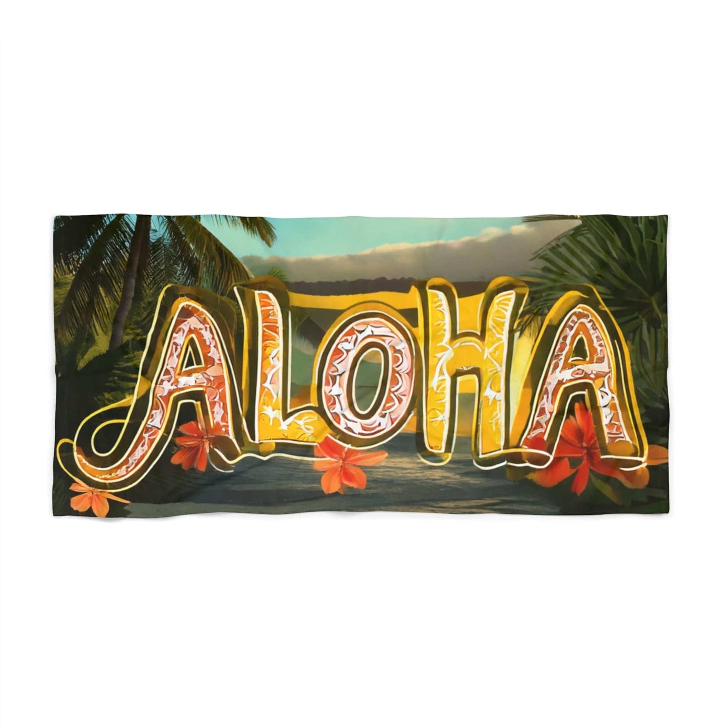 Beach Towel, Aloha print