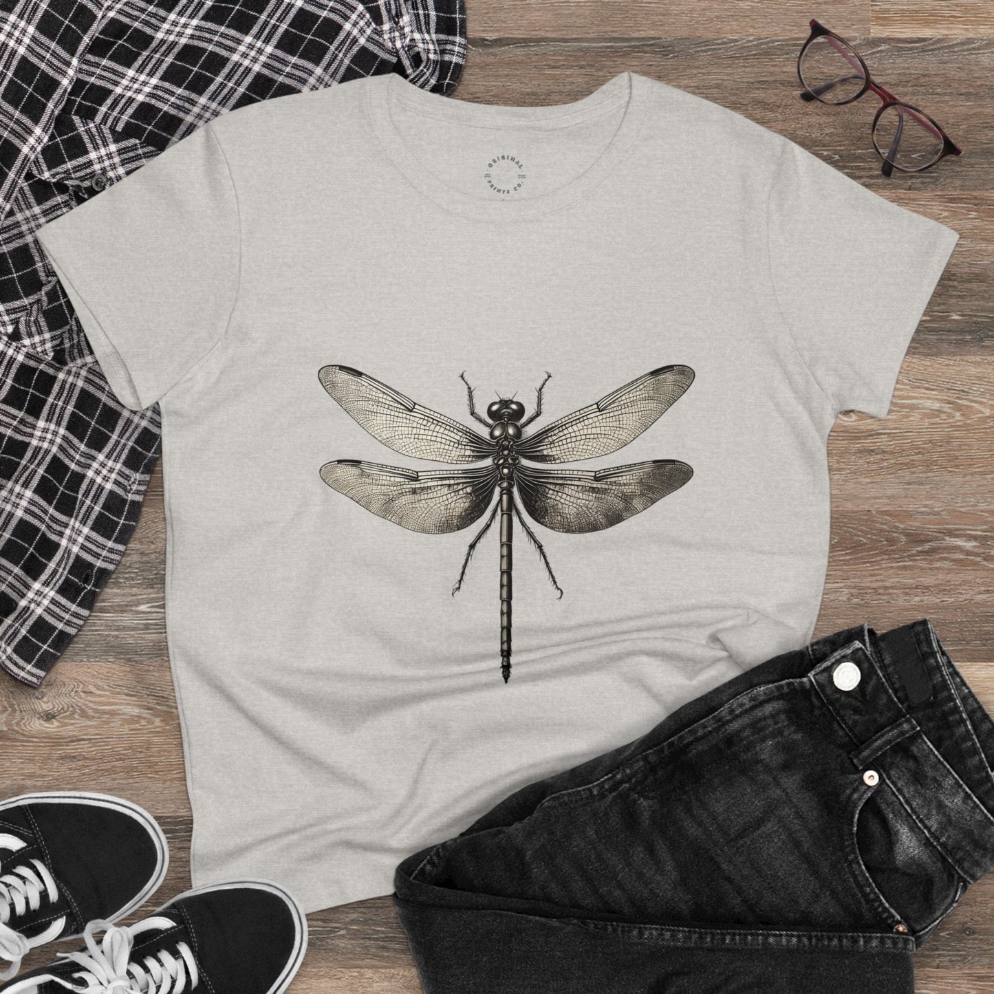 Women's Cotton Tee, Dragon Fly