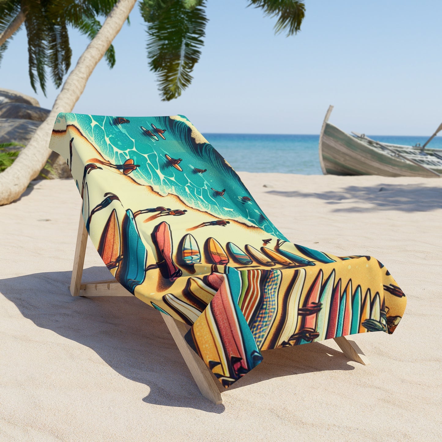 Surf Boards on the Beach, Beach Towel