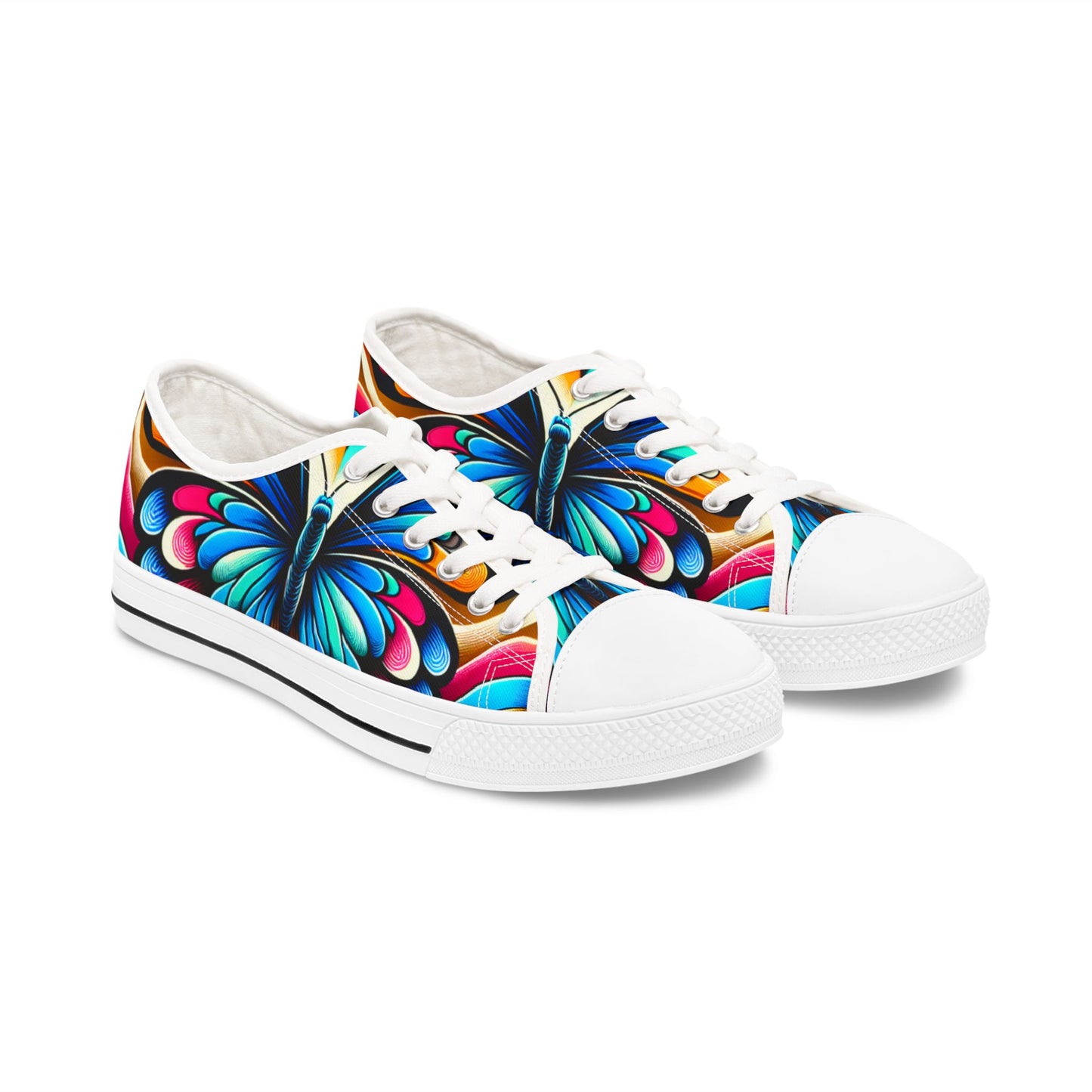 Colorful Butterfly Women's Low Top Sneakers