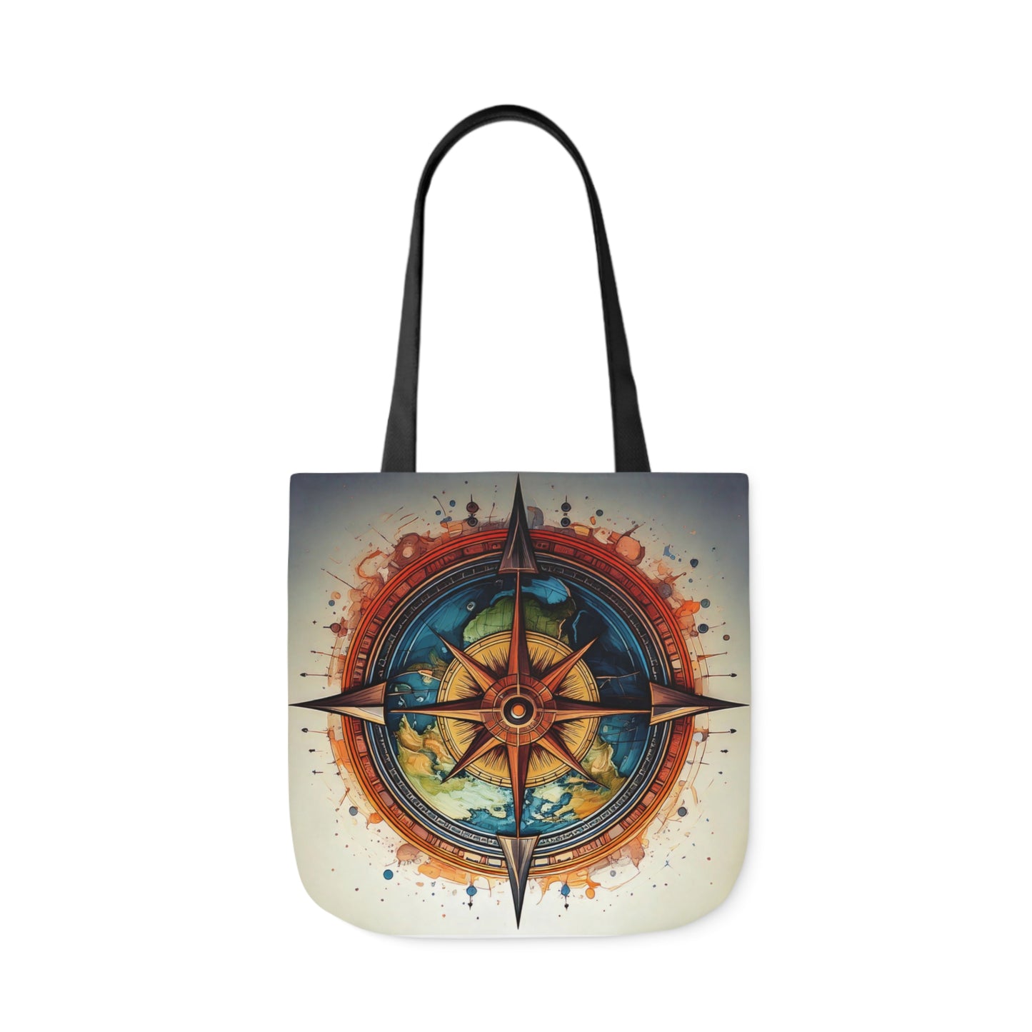 World Compass, Canvas Tote Bag.