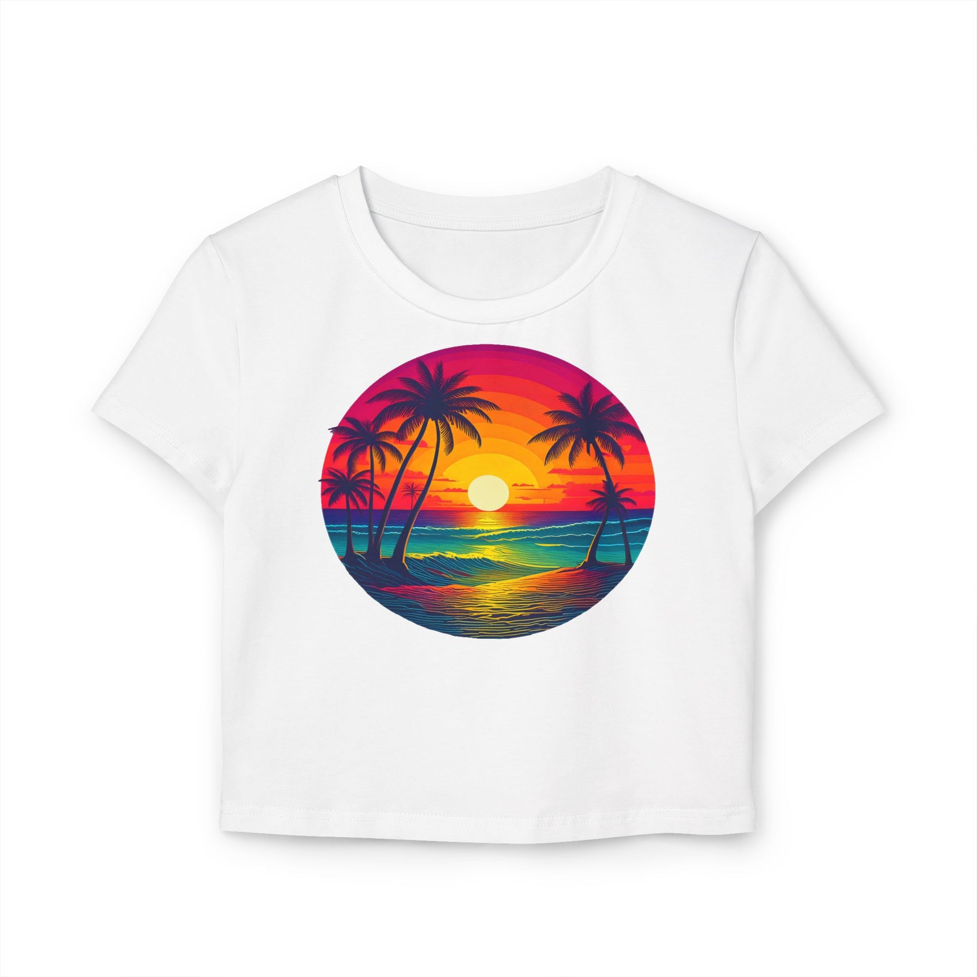 Sunset, Women's Baby Tee - Original Prints Co
