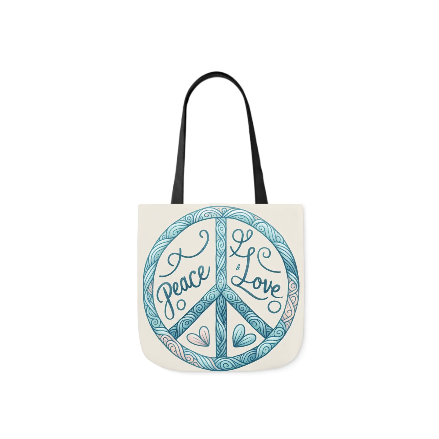 Peace & Love, Canvas Tote Bag.