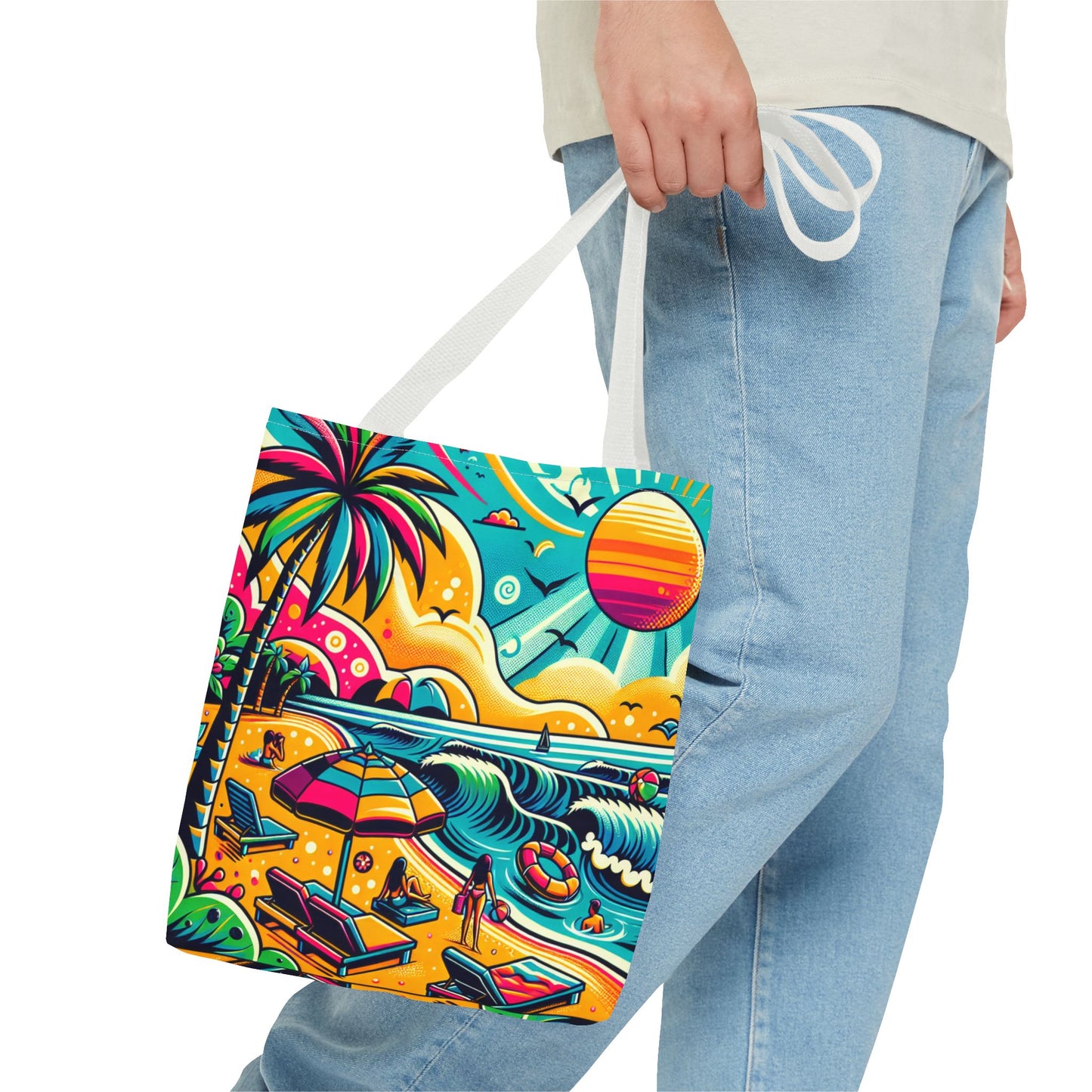 Tote Bag, Beach Print