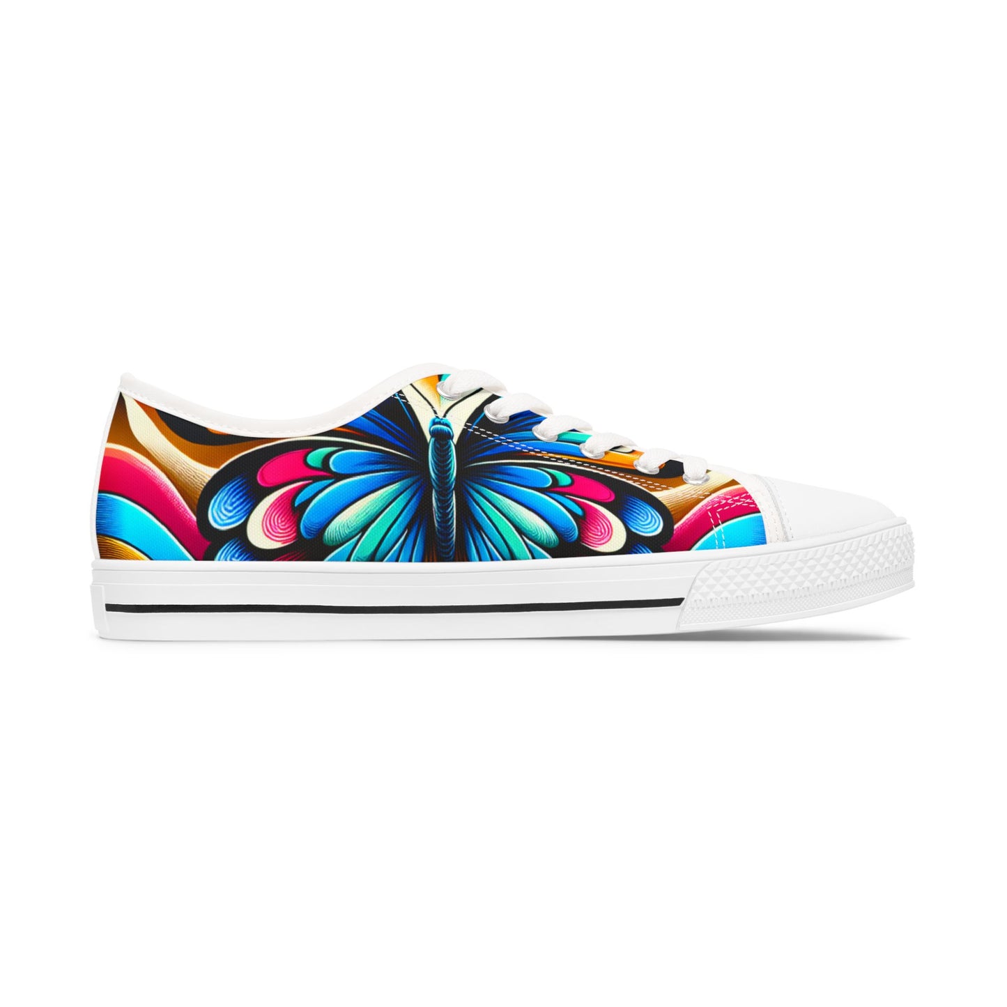 Colorful Butterfly Women's Low Top Sneakers