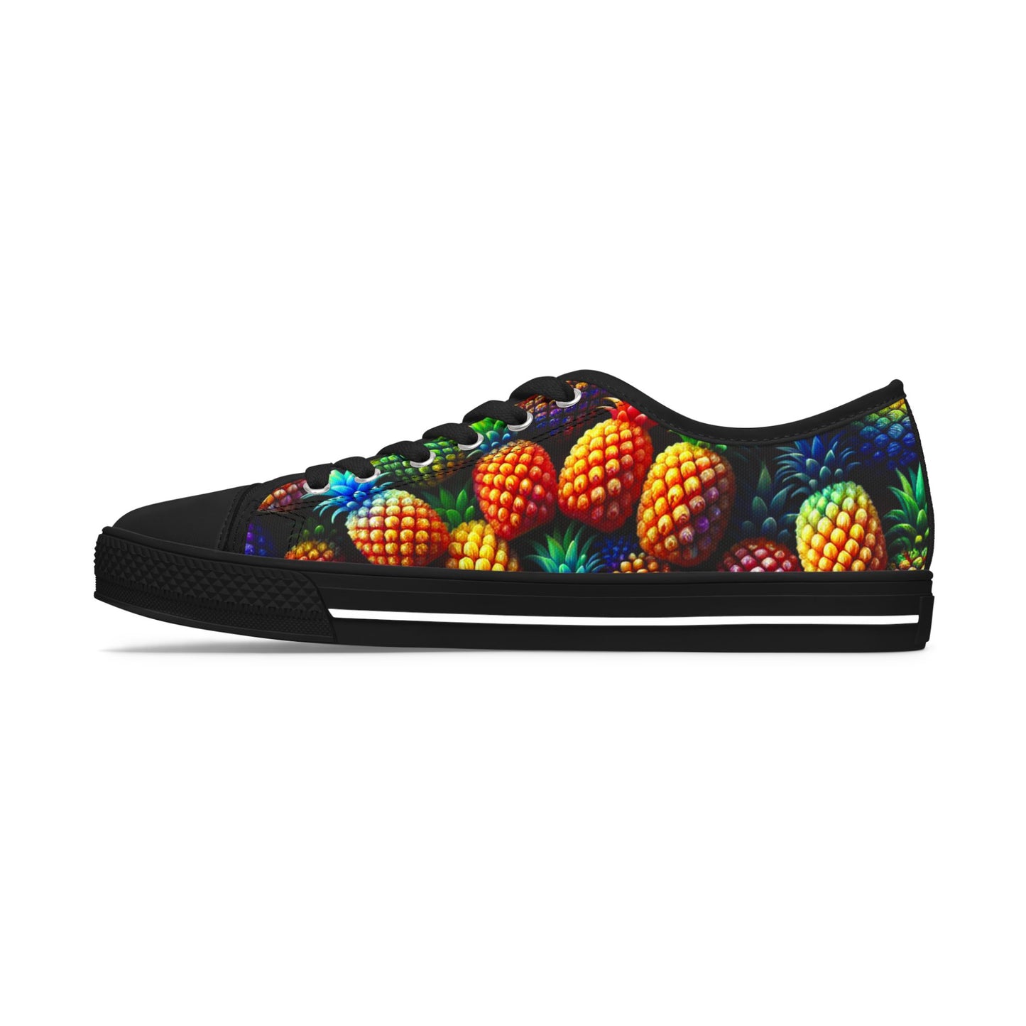 Pineapple Print Women's Low Top Sneakers