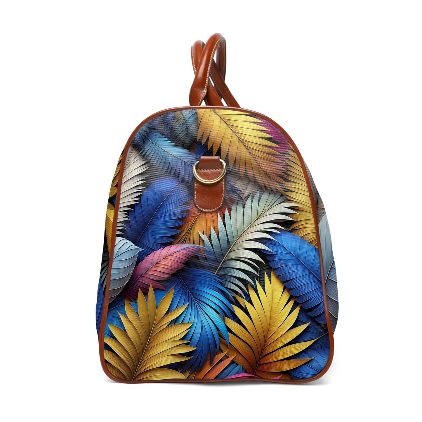 Tropical Waterproof Travel Bag - Stylish Adventure Companion with Leaf Design