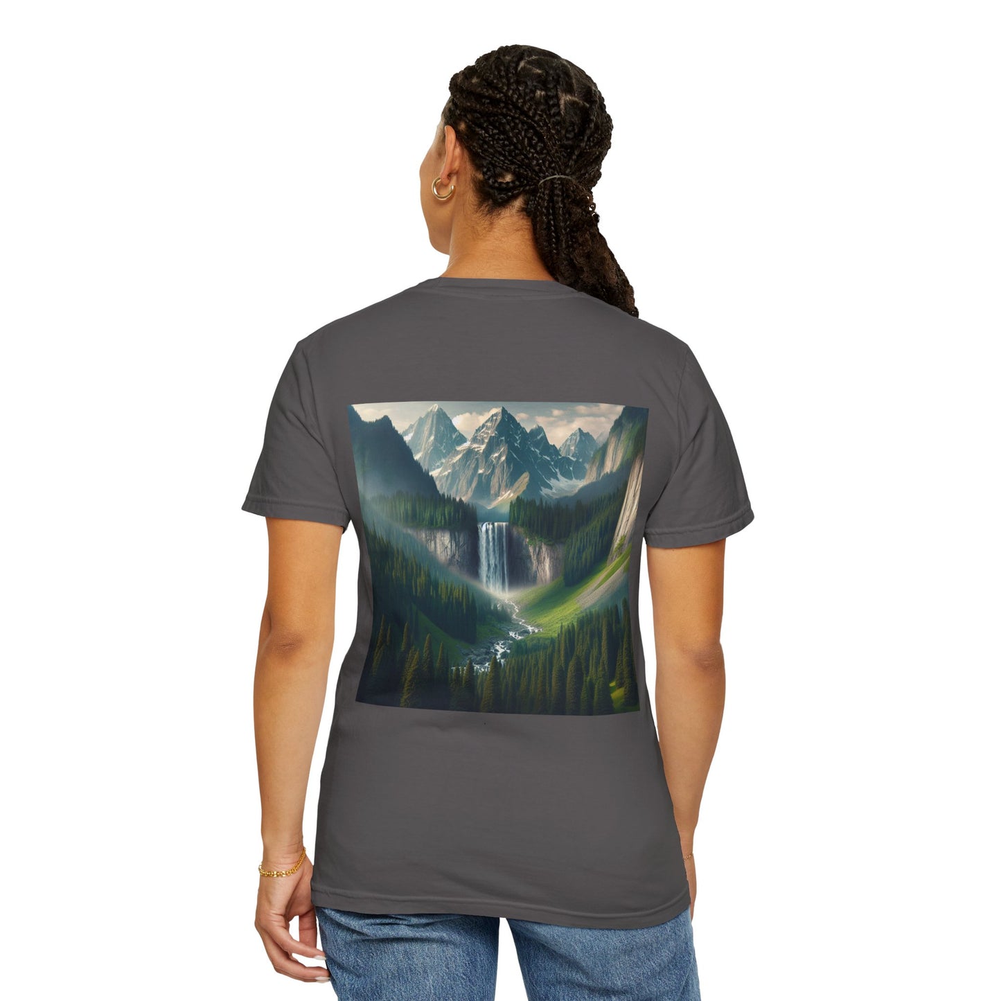 Hiking, Waterfall, Unisex T-shirt